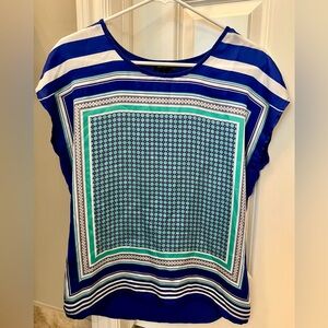 The Limited top in shades of blue and cream. Size S